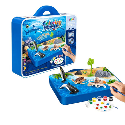 My Ocean World Εκπαιδευτική Βαλίτσα Χρωματισμού 3D με Θαλάσσια Ζώα 3+ Ετών Μπλε