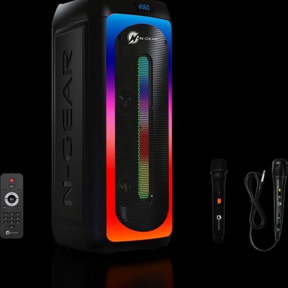 N-Gear JUKE 808 LGP Φορητό Ηχείο Καραόκε με Φώτα & 2 Μικρόφωνα – DirectDealsCy