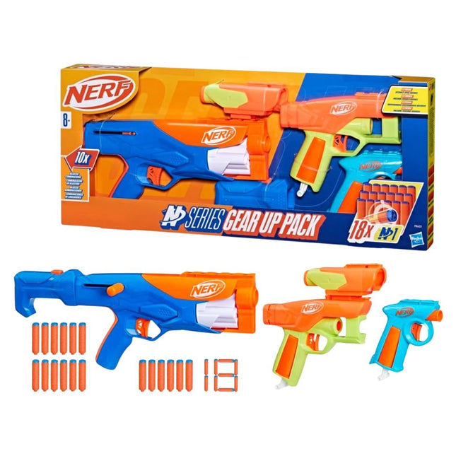 Hasbro Nerf N-Series Gear Up Pack Εκτοξευτές με Αποσπώμενα Αξεσουάρ και 18 Βελάκια F8633 8+ Ετών