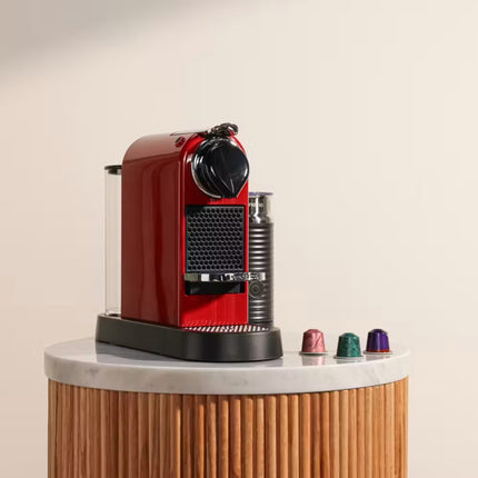 Nespresso CitiZ & Milk D123 Καφετιέρα Μηχανή Espresso & Lungo για Κάψουλες 19 Bar με Aeroccino3, Κόκκινη