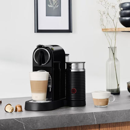 Nespresso CitiZ & Milk D123 Καφετιέρα Μηχανή Espresso & Lungo για Κάψουλες 19 Bar με Aeroccino3, Μαύρη