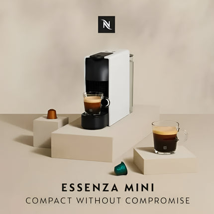 Nespresso Essenza Mini C30 Pure Μηχανή Espresso & Lungo για Κάψουλες με Αντλία 19 bar, Άσπρο