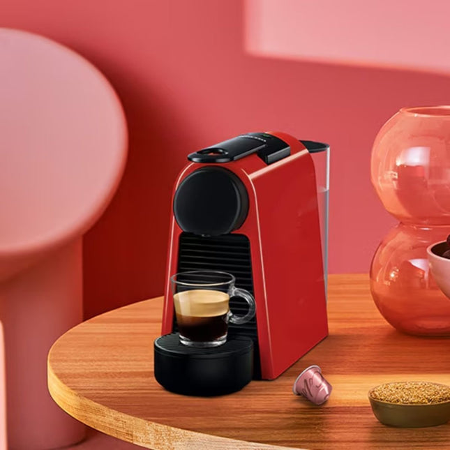 Nespresso Original Essenza Mini D30 Συμπαγής Μηχανή Espresso & Lungo για Κάψουλες με Αντλία 19 bar, Κόκκινο