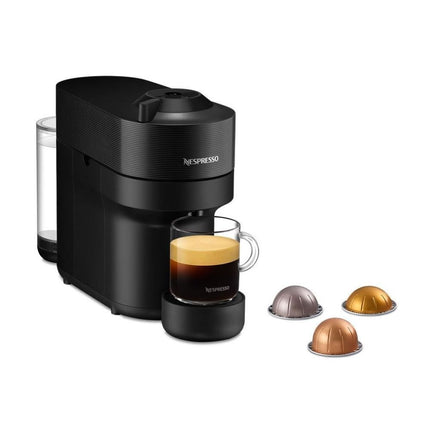 Nespresso Vertuo Pop Μηχανή Καφέ με Centrifusion™ Τεχνολογία & 6 Μεγέθη Ροφημάτων για Κάψουλες Vertuo,19bar Liquorice Black, Μαύρο