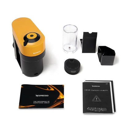 Nespresso Vertuo Pop Μηχανή Καφέ με Centrifusion™ Τεχνολογία & 6 Μεγέθη Ροφημάτων για Κάψουλες Vertuo,19bar Mango Yellow, Κίτρινη