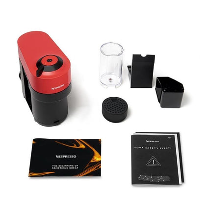 Nespresso Vertuo Pop Μηχανή Καφέ με Centrifusion™ Τεχνολογία & 6 Μεγέθη Ροφημάτων για Κάψουλες Vertuo,19bar Spicy Red, Κόκκινο
