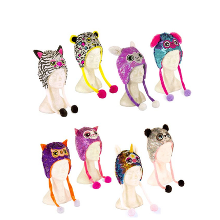 NICE Girabrilla Animal Collection Παιδικό Σκουφάκι με Αναστρέψιμες Παγιέτες 1 Τεμάχιο 02564 3+ Ετών