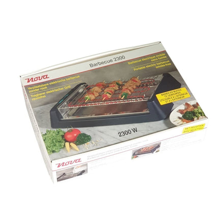 NOVA Φορητή Ηλεκτρική Ψησταριά/ Γκριλιέρα Barbecue με Μεγάλη Επιφάνεια Ψησίματος για Εξωτερικούς & Εσωτερικούς Χώρους GR-201