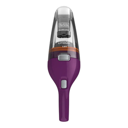 Black & Decker Dustbuster Επαναφορτιζόμενο Σκουπάκι Χειρός 3.6V με Διαφανή Κάδο 385ml, Χωρίς Σακούλα, Διπλό Σύστημα Φίλτρων & Βάση φόρτισης NVC115W-QW