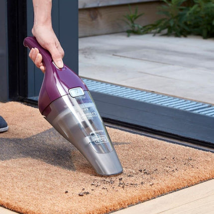 Black & Decker Dustbuster Επαναφορτιζόμενο Σκουπάκι Χειρός 3.6V με Διαφανή Κάδο 385ml, Χωρίς Σακούλα, Διπλό Σύστημα Φίλτρων & Βάση φόρτισης NVC115W-QW
