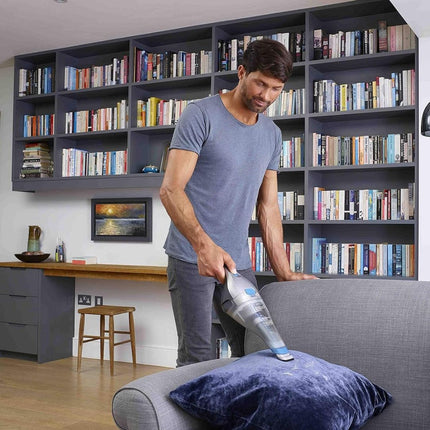 Black & Decker Dustbuster Επαναφορτιζόμενο Σκουπάκι Χειρός 7.2V με Χωρητικότητα Κάδου 385 ml, Ισχυρή Αναρρόφηση, Αναδιπλούμενο Ακροφύσιο & Βάση Φόρτισης NVC215WA-QW