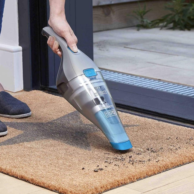 Black & Decker Dustbuster Επαναφορτιζόμενο Σκουπάκι Χειρός 7.2V με Χωρητικότητα Κάδου 385 ml, Ισχυρή Αναρρόφηση, Αναδιπλούμενο Ακροφύσιο & Βάση Φόρτισης NVC215WA-QW