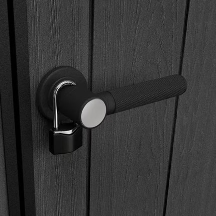 KETER Oakland 7.5x9ft Αποθήκη Κήπου 287 x 229 x 242 cm,  Ρητινώδης Κατασκευή με Ξύλινη Όψη, Παράθυρο &amp; Δάπεδο