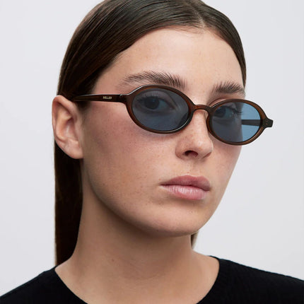 MELLER Oba Unisex Polaroid Γυαλιά Ηλίου με Πράσινο Κοκάλινο Σκελετό και Μπλε Polarized Φακούς UV400 Mustard Sea