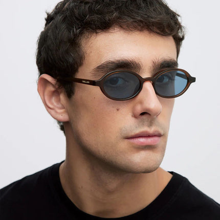 MELLER Oba Unisex Polaroid Γυαλιά Ηλίου με Πράσινο Κοκάλινο Σκελετό και Μπλε Polarized Φακούς UV400 Mustard Sea