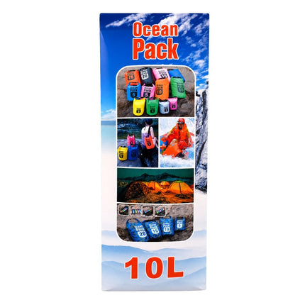 Ocean Pack Αδιάβροχος Σάκος 10L με Roll-Top Κλείσιμο και Ιμάντα Ώμου Ροζ