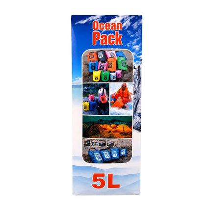Ocean Pack Αδιάβροχος Σάκος 5L με Roll-Top Κλείσιμο και Ιμάντα Ώμου Γκρι