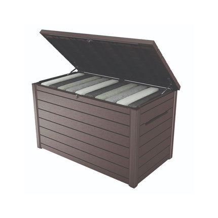 KETER ONTARIO Κουτί Αποθήκευσης 870L Καφέ Ιδανικό για Αποθήκευση Εργαλείων, Μαξιλαριών, Παιχνιδιών ή και Εξοπλισμού Κήπου