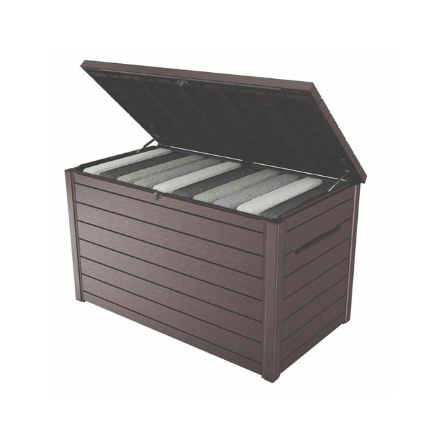 KETER ONTARIO Κουτί Αποθήκευσης 870L Καφέ Ιδανικό για Αποθήκευση Εργαλείων, Μαξιλαριών, Παιχνιδιών ή και Εξοπλισμού Κήπου