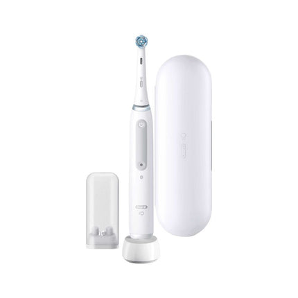 ORAL-B iO4 Ηλεκτρική Οδοντόβουρτσα Λευκή με 4 Λειτουργίες Καθαρισμού και Θήκη Ταξιδίου