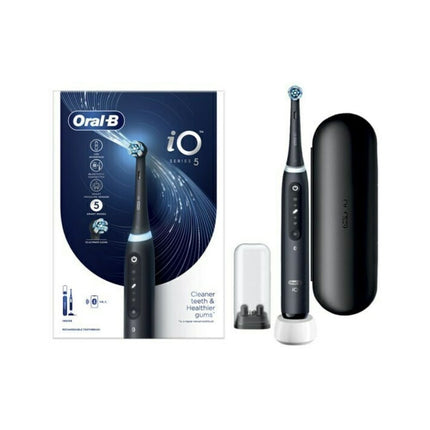 ORAL-B iO5 Ηλεκτρική Οδοντόβουρτσα Μαύρη με 5 Λειτουργίες Καθαρισμού και Έξυπνη Τεχνολογία Τεχνητής Νοημοσύνης