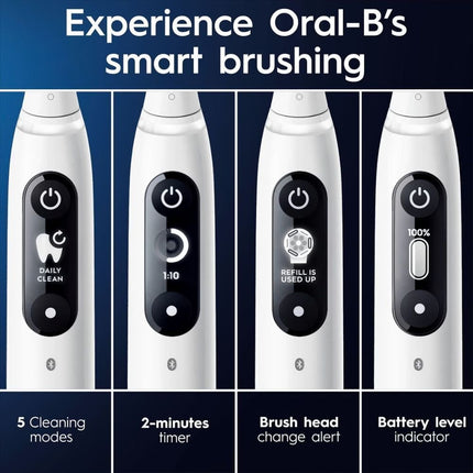 ORAL-B iO7 Ηλεκτρική Οδοντόβουρτσα Μαύρη &amp; Λευκή – Σετ Διπλής Συσκευασίας με 5 Λειτουργίες Καθαρισμού και Έξυπνο Αισθητήρα Πίεσης