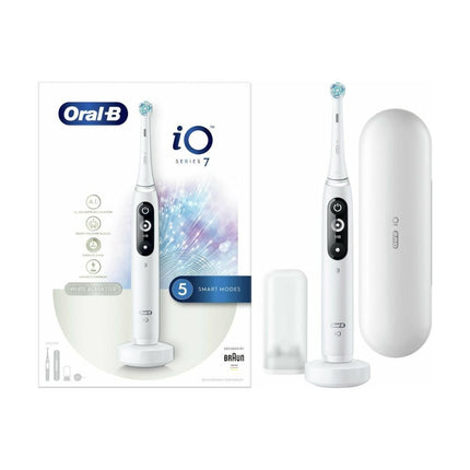 ORAL-B iO7 Άσπρη Ηλεκτρική Οδοντόβουρτσα με 5 Τρόπους Βουρτσίσματος
