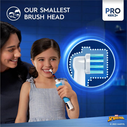 Oral-B Vitality Pro Kids, Παιδική Ηλεκτρική Οδοντόβουρτσα με Απαλό Καθαρισμό &amp; Αυτοκόλλητα Spiderman