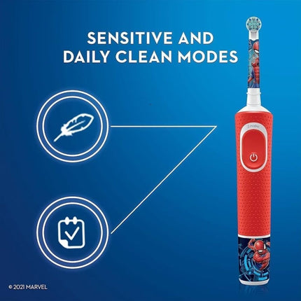 Oral-B Vitality Pro Kids, Παιδική Ηλεκτρική Οδοντόβουρτσα με Απαλό Καθαρισμό &amp; Αυτοκόλλητα Spiderman