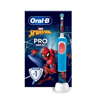 Oral-B Vitality Pro Kids, Παιδική Ηλεκτρική Οδοντόβουρτσα με Απαλό Καθαρισμό &amp; Αυτοκόλλητα Spiderman