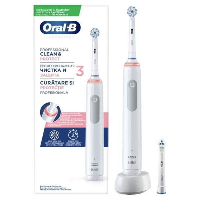 Oral-B Pro 3 Professional Gum Care, Ηλεκτρική Οδοντόβουρτσα με Αισθητήρα Πίεσης &amp; Bluetooth για Προστασία Ούλων