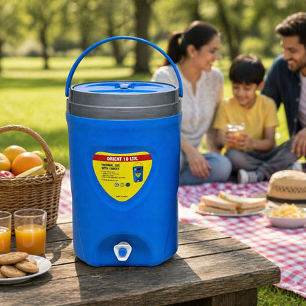 Orient Ισοθερμικό Δοχείο Νερού 10L με Βρύση & Λαβή για Εύκολη Μεταφορά Μπλε