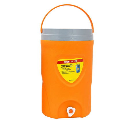 Orient Ισοθερμικό Δοχείο Νερού 10L με Βρύση & Λαβή για Εύκολη Μεταφορά Πορτοκαλί