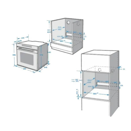 Midea Εντοιχιζόμενος Φούρνος 72L με 12 Προγράμματα, Turbo Active & Smart Touch Control, Inox 7NM30E0