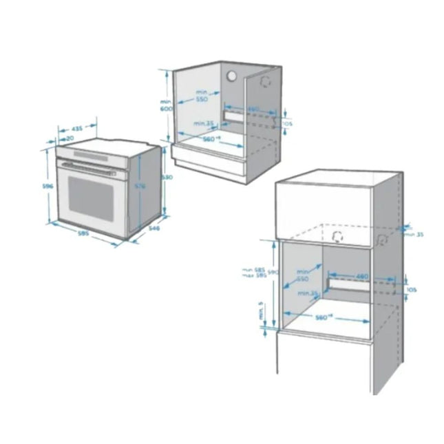 Midea Εντοιχιζόμενος Φούρνος 72L με 12 Προγράμματα, Turbo Active & Smart Touch Control, Inox 7NM30E0