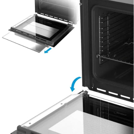 Midea Εντοιχιζόμενος Φούρνος 65L A Class με 8+1 Λειτουργίες, HotAir & EasyClean Εσωτερικό, Inox 65M90D2-BO