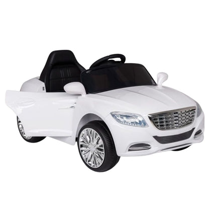 Ηλεκτροκίνητο Αυτοκινητάκι 12V 7Ah με LED Φώτα Ζώνη Ασφαλείας & Τηλεχειριστήριο Λευκό, 3+ Ετών