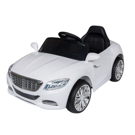 Ηλεκτροκίνητο Αυτοκινητάκι 12V 7Ah με LED Φώτα Ζώνη Ασφαλείας & Τηλεχειριστήριο Λευκό, 3+ Ετών
