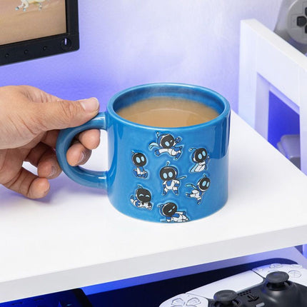Paladone Astro Bot Ανάγλυφη Κεραμική Κούπα 400ml Μπλε για Καφέ & Τσάι