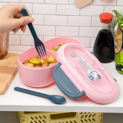 Paladone Sanrio Hello Kitty Bento Box Δοχείο Φαγητού με Διαχωριστικό, Πιρούνι & Κουτάλι PP13162HK