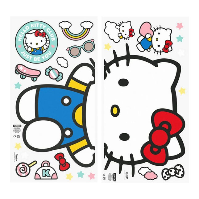 Paladone Hello Kitty Wall Decals Αυτοκόλλητα Τοίχου 4 Φύλλων με Kawaii Σχέδια PP14592HK