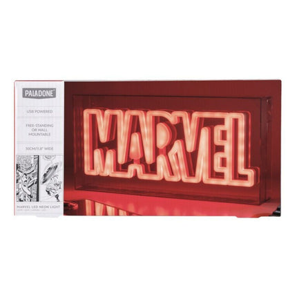 Paladone Marvel LED Neon Light Φωτιστικό 30cm με Κόκκινη Λάμψη & Τροφοδοσία USB PP13125MC