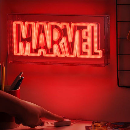 Paladone Marvel LED Neon Light Φωτιστικό 30cm με Κόκκινη Λάμψη & Τροφοδοσία USB PP13125MC