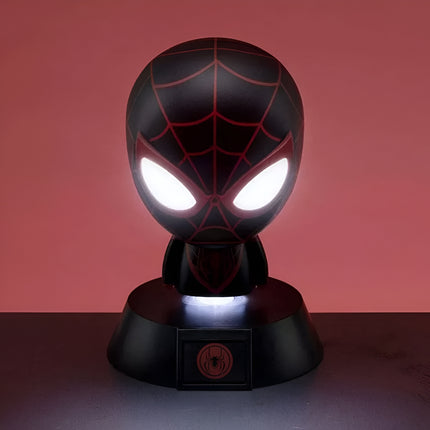Paladone Marvel Spider-Man Miles Morales Icon Light V2 Φωτιστικό 3D Φιγούρα 11cm Μαύρο/Κόκκινο, 3+ Ετών