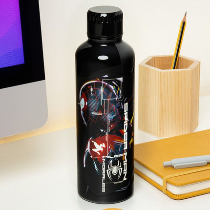 Paladone Marvel Miles Morales Μεταλλικό Μπουκάλι Νερού 500ml από Ανοξείδωτο Ατσάλι PP14526SPM Μαύρο
