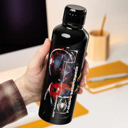 Paladone Marvel Miles Morales Μεταλλικό Μπουκάλι Νερού 500ml από Ανοξείδωτο Ατσάλι PP14526SPM Μαύρο