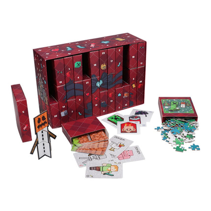 Paladone Minecraft 24 Boxes Advent Calendar Χριστουγεννιάτικο Ημερολόγιο με 24 Εκπλήξεις, Σχεδιασμό Βιβλίου & Συλλεκτικά Δώρα Minecraft PP13846MCF, 8+ Ετών