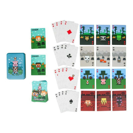Paladone Minecraft Animals Playing Cards Τράπουλα σε Μεταλλικό Κουτί με 52 Κάρτες & 2 Jokers PP13379MCF