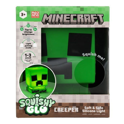 Paladone Minecraft Creeper SquishyGlo Φωτιστικό Σιλικόνης 15cm Επαναφορτιζόμενο με 3 Επίπεδα Φωτεινότητας PP14710MCF