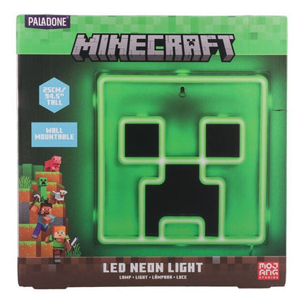 Paladone Minecraft Creeper Επιτοίχιο LED Neon Φωτιστικό 25cm με Τροφοδοσία USB PP14020MCFVN